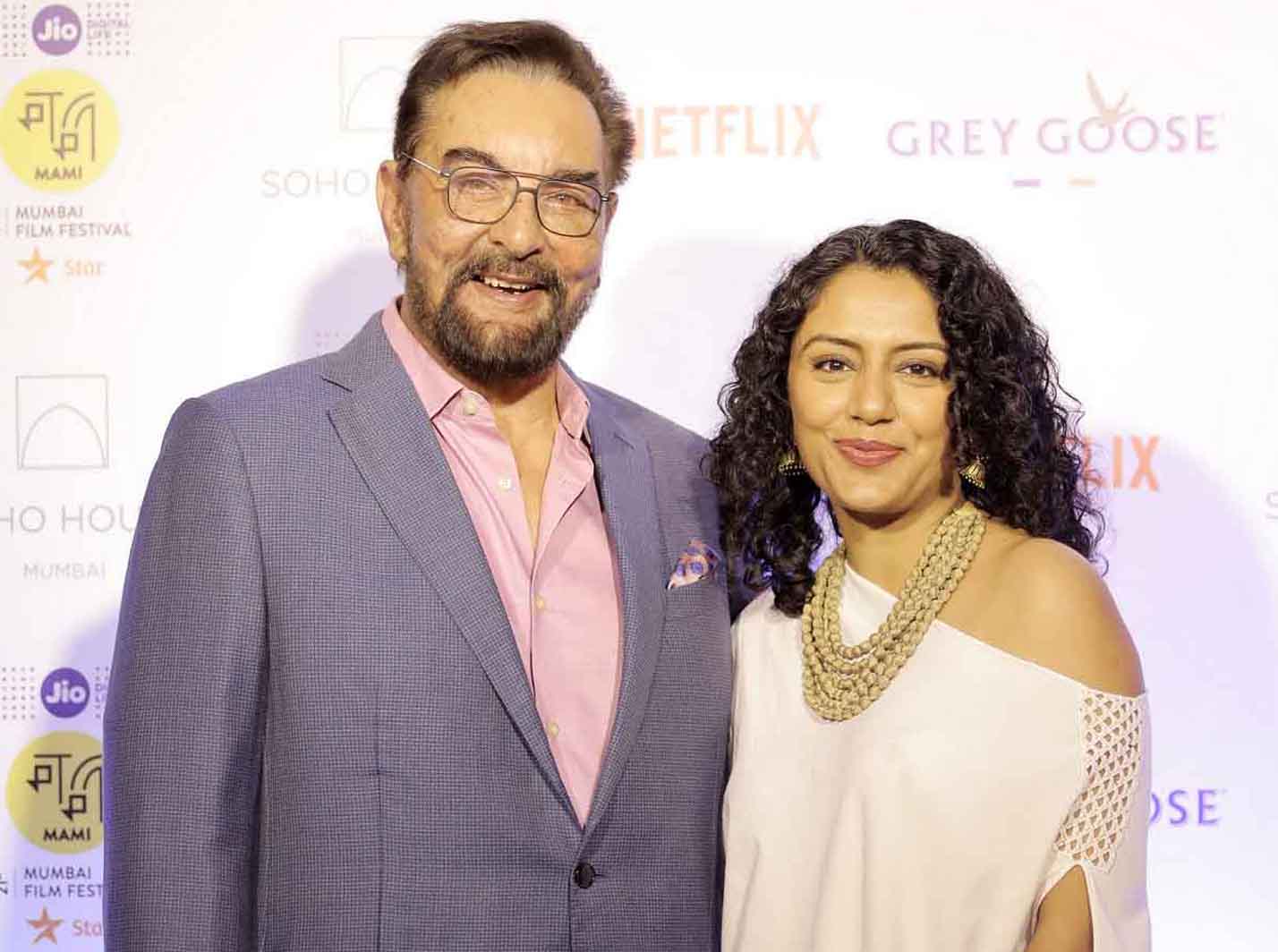 Kabir Bedi with a friend at the Annual Festival Soiree of the Jio MAMI 21st Mumbai Film Festival with Star at Cecconi's Soho House Mumbai-1.