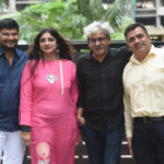 L-R Sanjay Routray of Matchbox Pictures with Jigna Vora, Sriram Raghavan and S Husssain Zaidi