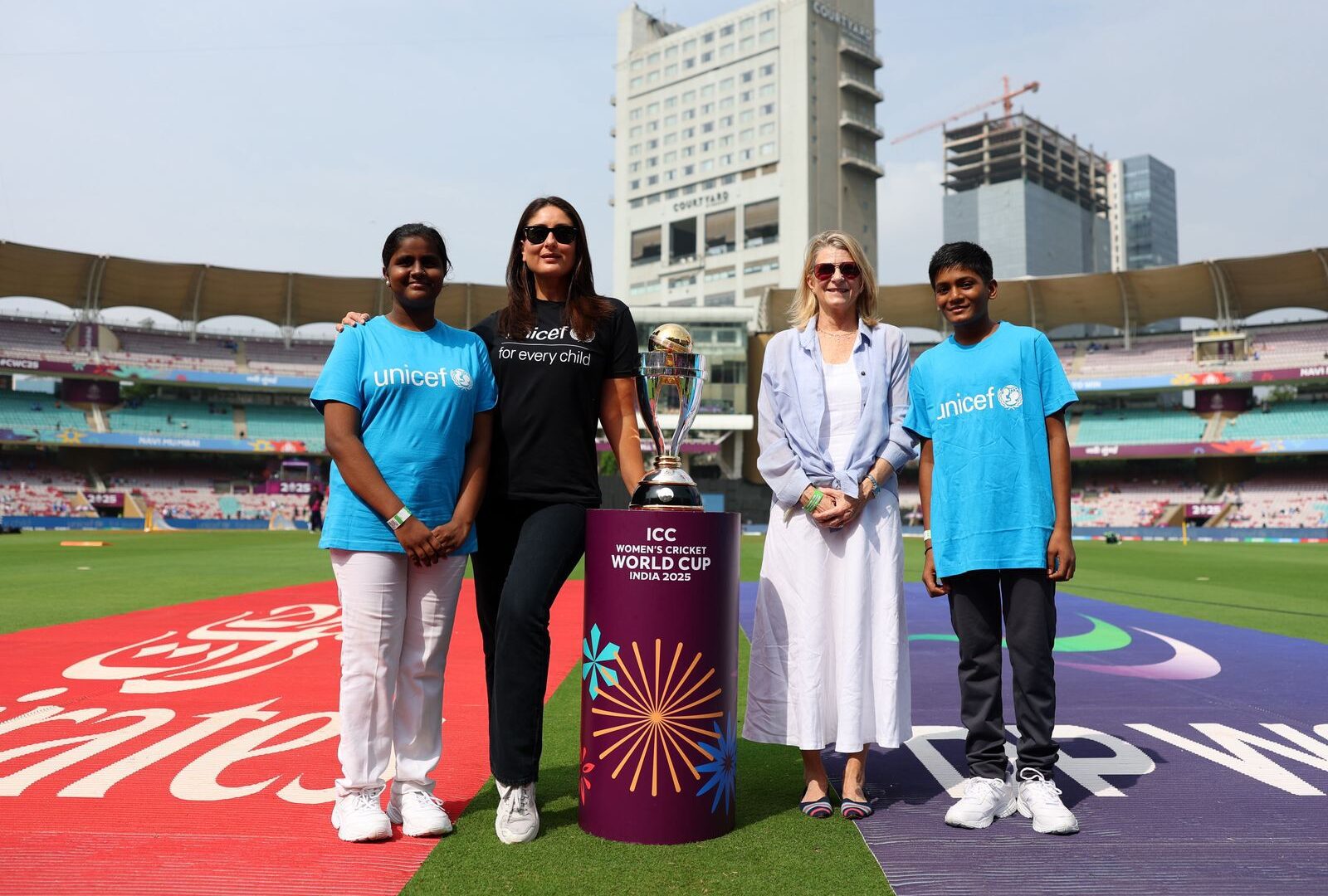 In the pictures Kareena Kapoor Khan, UNICEF National Ambassador with Cynthia Mc Caffrey, UNICEF