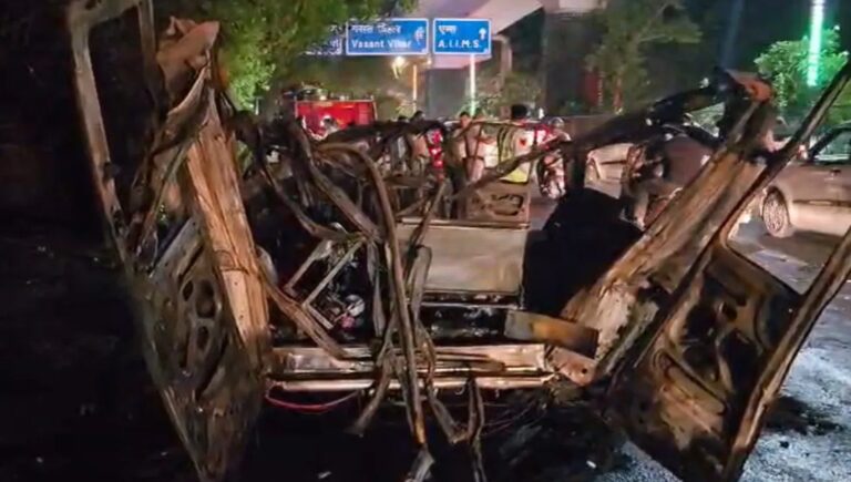 Ambulance Fire on Road