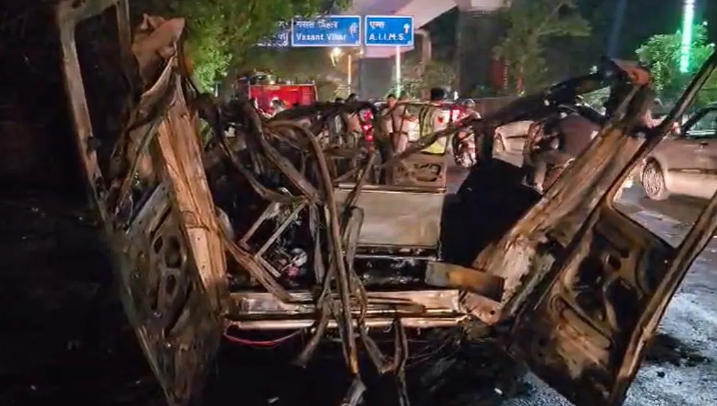 Ambulance Fire on Road